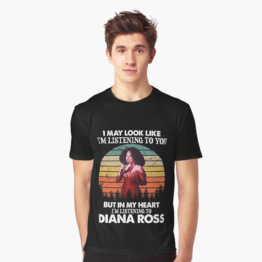 Discover I May Look Like I'm Listening To You Diana Ross Vintage T-Shirt