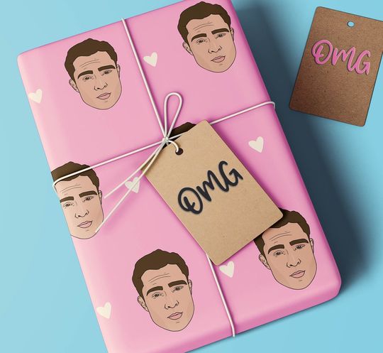 Discover Chuck Bass Wrapping Paper | Gossip Girl Gift Wrap | Funny Gift Wrap | Funny Wrapping Paper