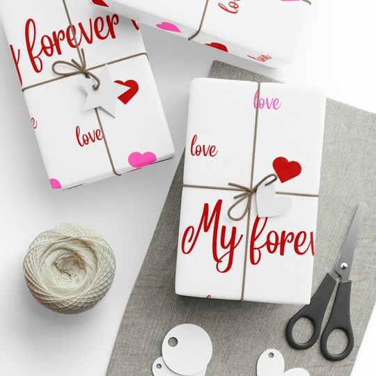 Discover Valentine's Wrapping Paper- Valentine's Gift Wrap, love wrapping paper
