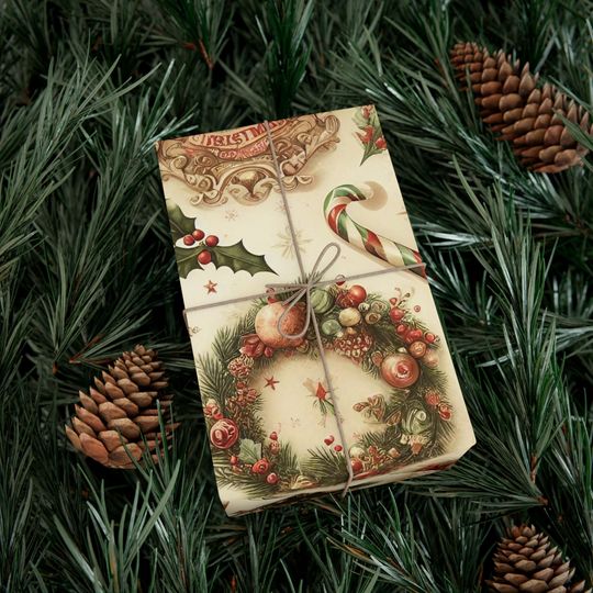 Discover Gift Wrap Papers, Christmas paper, vintage Christmas, wrapping paper