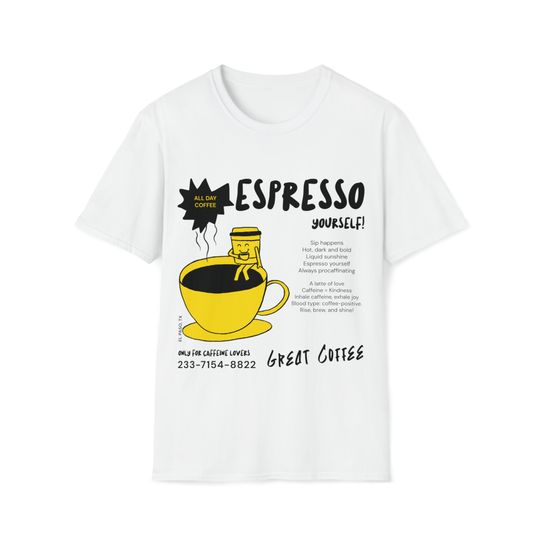 Discover Expresso Yourself Tshirt | coffee lover tshirt | Coffee T-Shirt