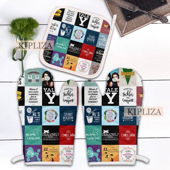 Discover Gilmore Girls Combo 2 Oven Mitts and 1 Pot Holder Set