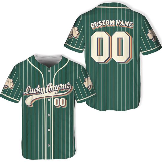 Discover Personalized St Patrick's Day Baseball Jersey, Irish Shamrock Jersey, Family Matching Lucky Shirt