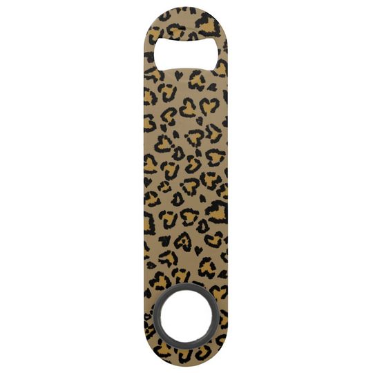 Discover Heart Leopard Pattern in Natural Colors Bar Key