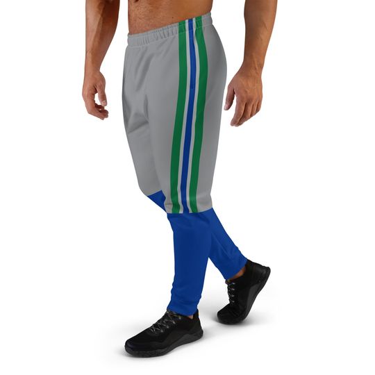 Discover Seattle Football Men's Joggers/Team Throwback Colors With Royal Blue Green Gray Striped