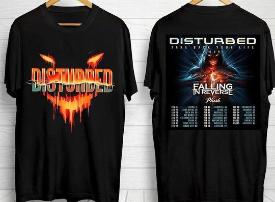 Discover Disturbed 2024 Tour T-Shirt, Disturbed with Falling in Reverse Concert Shirt
