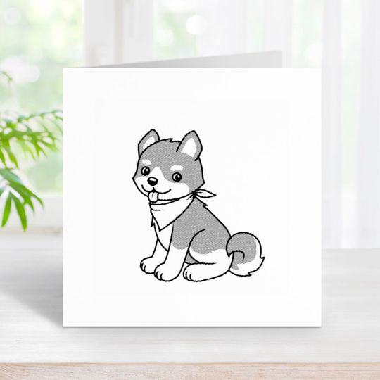 Discover Shiba Inu Puppy Dog Rubber Stamp