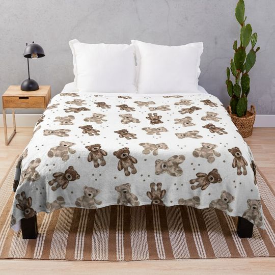 Discover Teddy Bear Blanket Pattern Throw Blanket