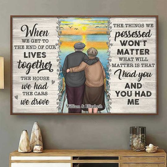 Discover The End Of Our Lives - Personalized Horizontal Poster - Gift For Couples, Husband Wife