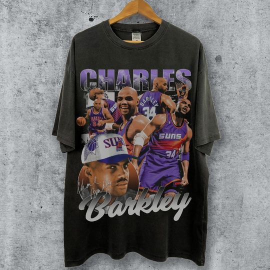 Discover Vintage 90s Graphic Style Charles Barkley T-Shirt, Charles Barkley Shirt
