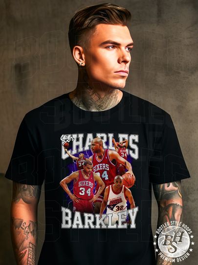 Discover Charles Barkley Shirt, Vintage Basketball Shirt Bootleg T-Shirt