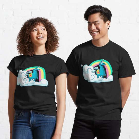 Discover Brite Bomber Unicorn   Classic T-Shirt