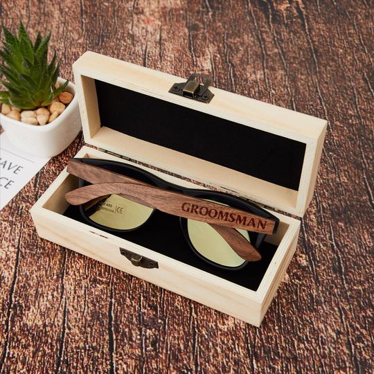 Discover Personalized Wooden Sunglasses, Custom Groomsmans Sunglasses