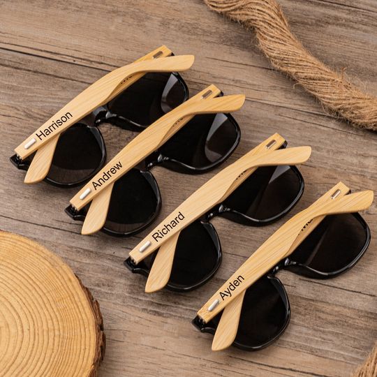 Discover Personalized Bamboo Wood Wooden, Groomsman Sunglasses, Gifts For Groomsmen