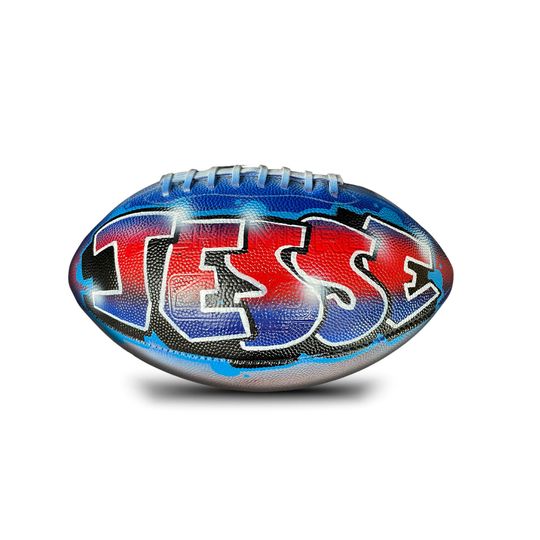 Discover Personalized Football Gift with Name in Custom Graffiti Art - Football