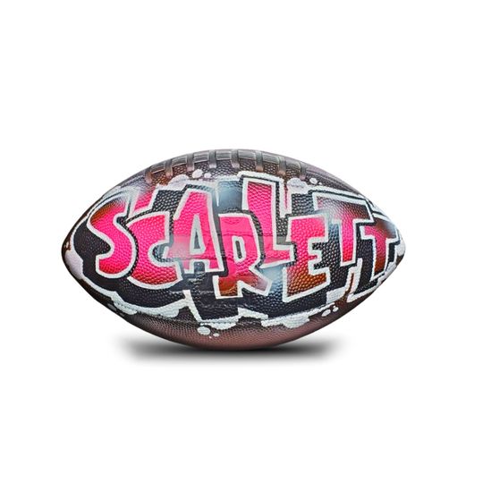 Discover Football with Name in Custom Airbrush Graffiti Art