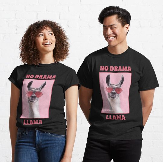 Discover Llama No Drama Lama with Sunglasses Classic T-Shirt