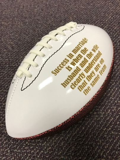 Discover Double Side, Wedding Gift, Engraved Football, Youth Football
