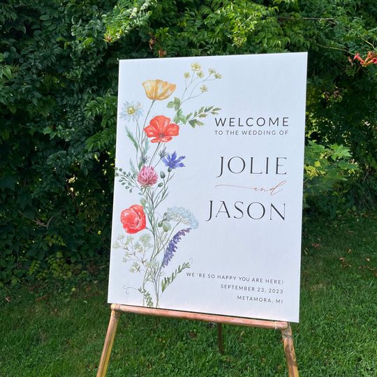 Discover Custom Printed Wedding Welcome Sign on Foam Board