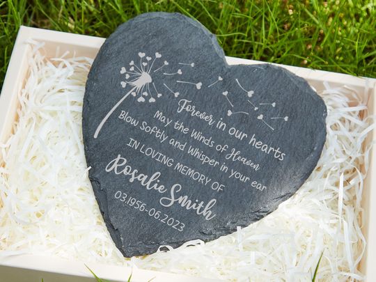 Discover On Angels Wings Personalized Round Garden Stone,Personalized Memorial Gifts