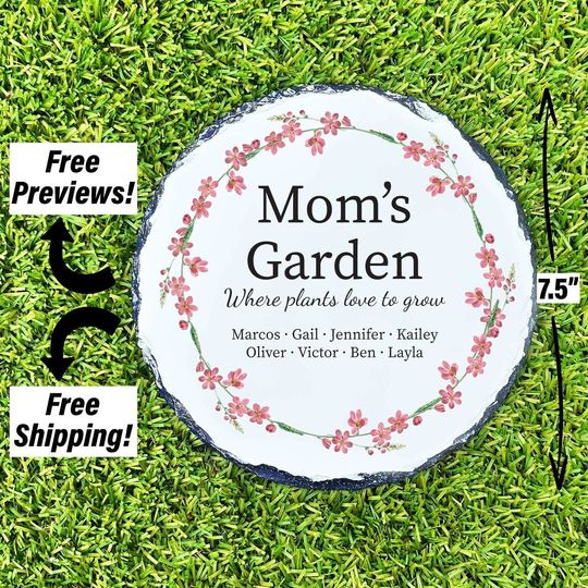 Discover Personalized Garden Stone Gift for Mother or Grandma