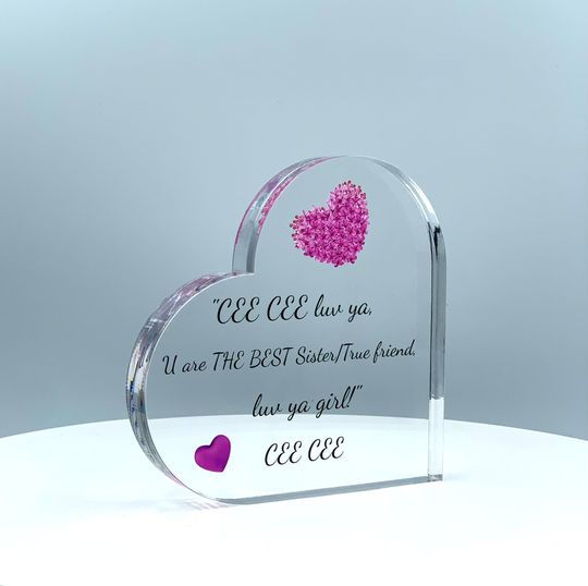 Discover Acrylic Heart - Romantic Gift for Him or Her - Wedding and Engagement Gift
