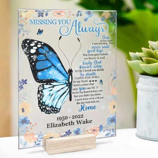 Discover God Took You Home - Personalized Acrylic Plaque - Husband Wife