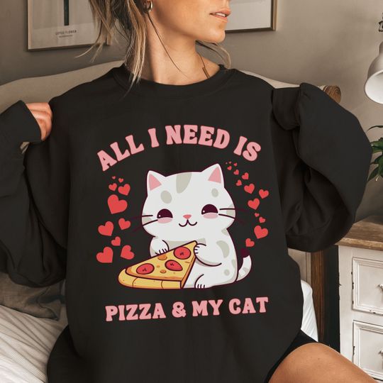Discover Funny Cat Valentine Hoodie for Cat Lovers