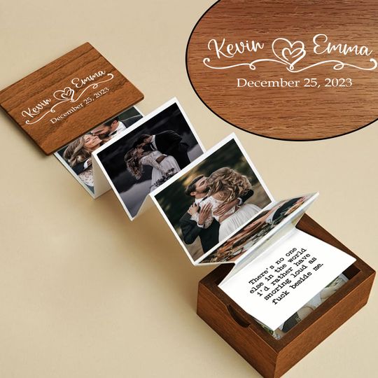 Discover Anniversary Gift for Boyfirend Husband, Pull Out Photo Album, Valentine Gift
