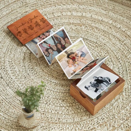 Discover Custom Photo Wooden Photo Box for Grandma's Garden