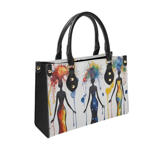 Discover Vibrant Artistic Expression Leather Tote Blouse Graphic Designer Colorful Artistic Graphic