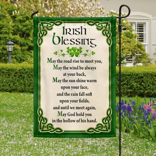 Discover Saint Patricks Day Garden Flag, The Irish St. Patricks Day Flags, Irish Blessing Flag