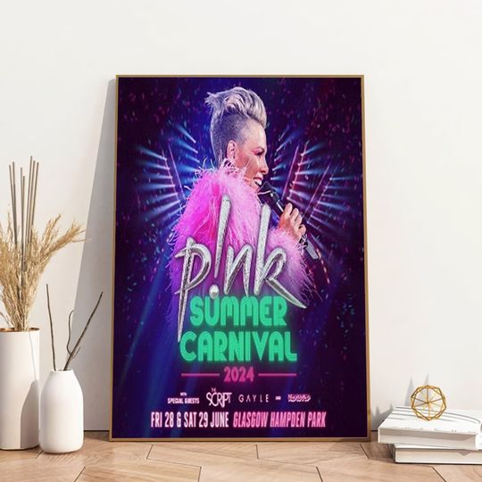 Discover P!nk 2024 Tour Poster, Pink Summer Carnival 2024 Poster