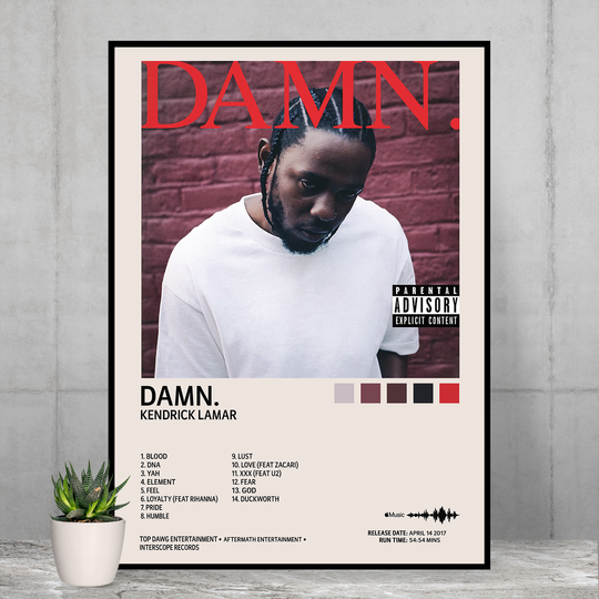 Discover Kendrick Lamar Damn Digital Album Art Poster