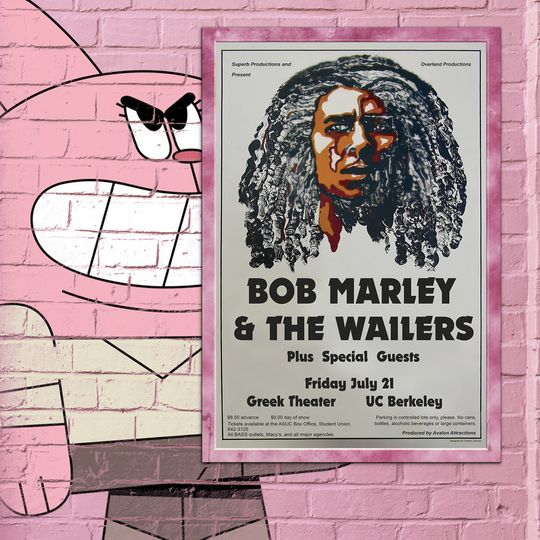 Discover Bob Marley Concert Poster