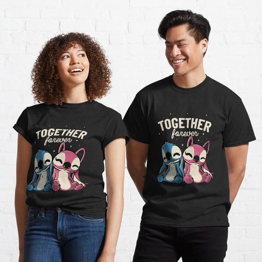 Discover Couple angel and stich together Classic T-Shirt