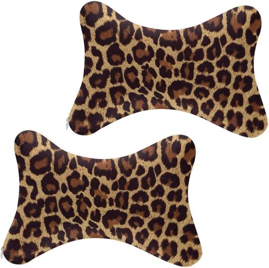 Discover Car Head Pillow for Car Seat, for Cool Cheetah Leopard Print Balanced Softness Memory