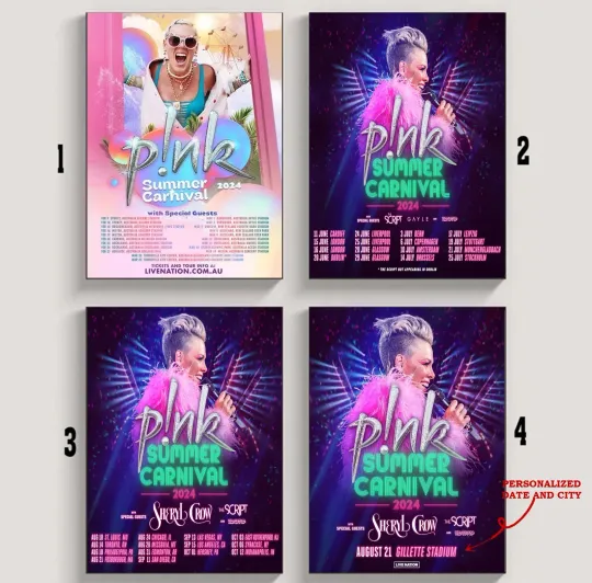 Discover Pink Summer Tour 2024 Poster