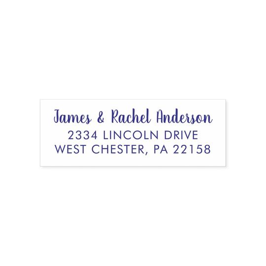 Discover Simple Newlyweds Personalized Return Address Self-inking Stamp
