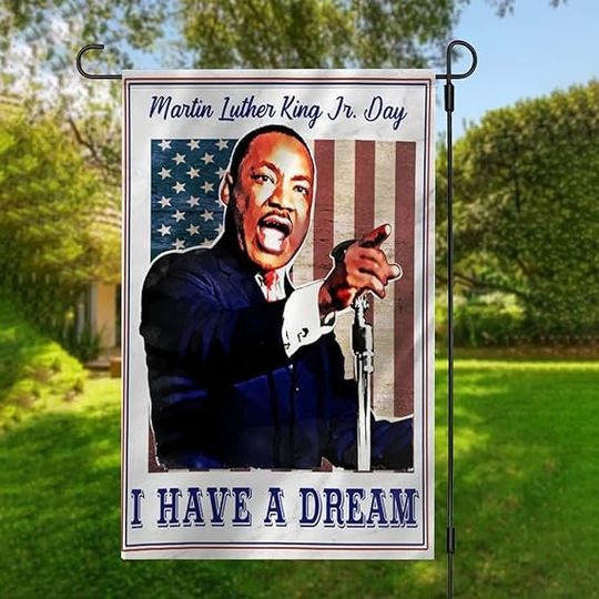 Discover Martin Luther King Jr Garden Flag, MLK Day Flag Double Sided, Patriotic Day