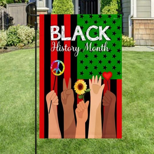 Discover Juneteenth Black Freedom Garden Flag, African American Double Sided Flag