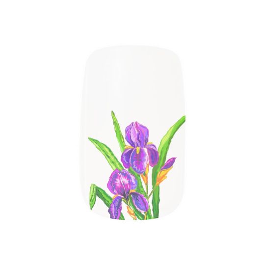 Discover Iris Flower Minx Nail Art