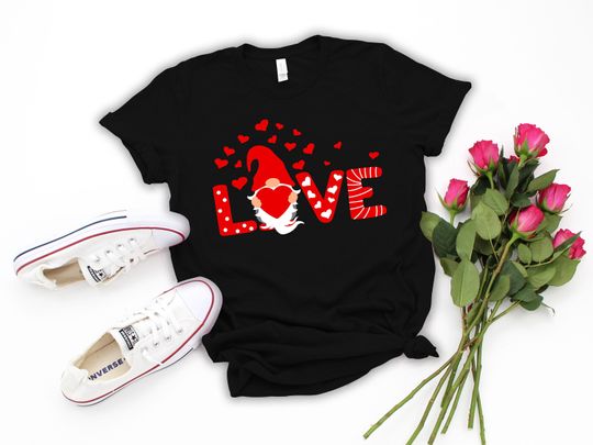 Discover Valentine Love Gnomes Shirts, Love Shirts, Valentines Day Shirt For Couple, Heart Shirt, Cute Valentine Shirt