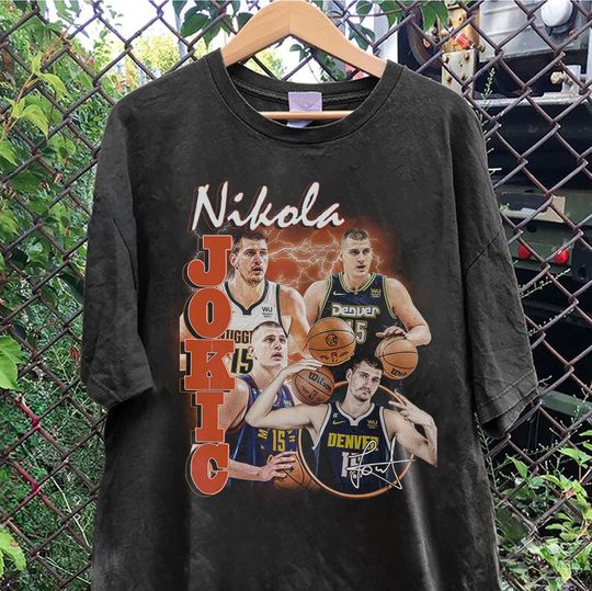 Discover Vintage 90s Graphic Style Nikola Jokic T-Shirt, Nikola Jokic Shirt