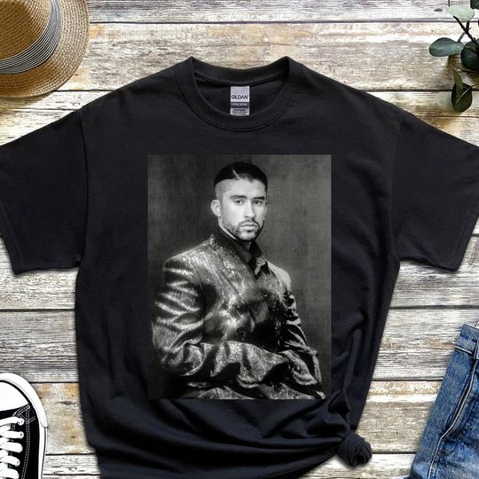 Discover Bad Bunny Black Suit Tour 2024 T-Shirt