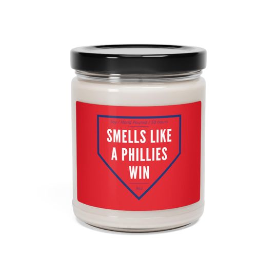Discover Smells Like a Phillies Win Candle | Phillies Baseball Gift