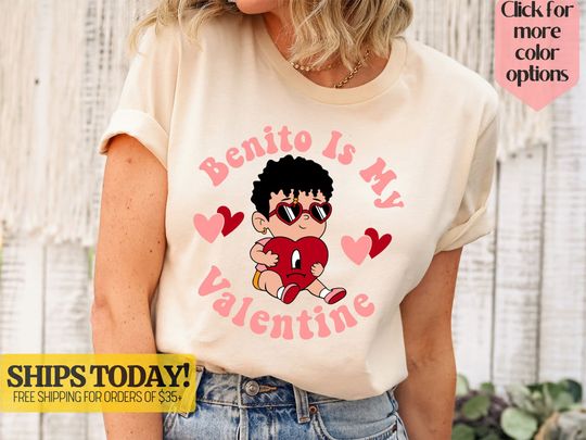 Discover Benito Is My Valentine Shirt, Bad Bunny Valentines Day Shirt, Benito Be Mine