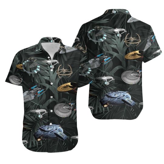 Discover 3D Star Space Ships Cosplay Hawaiian Shirt
