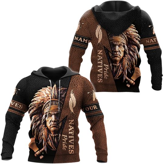 Discover Native Pride Customize Name Native American All Over Printed 3D Hoodie