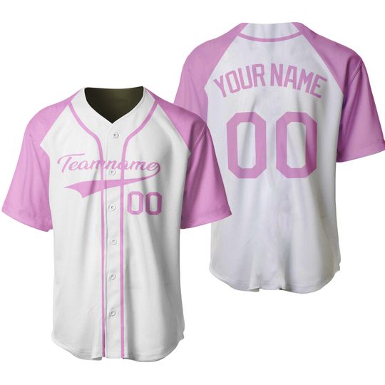 Discover Personalized Pink Jersey Shirt, Pink Baseball Jersey